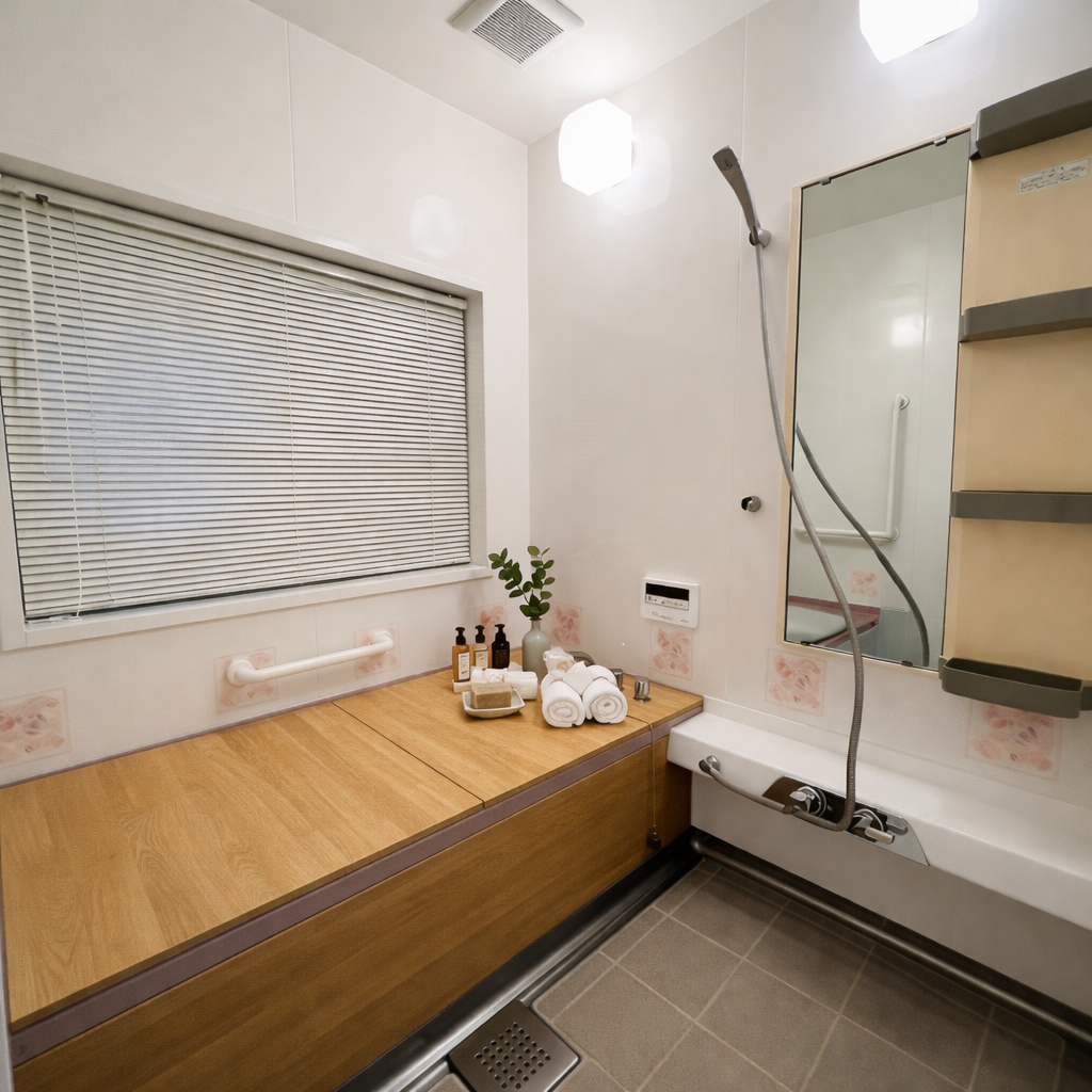 Shower room at The Moon Terraces Obasute